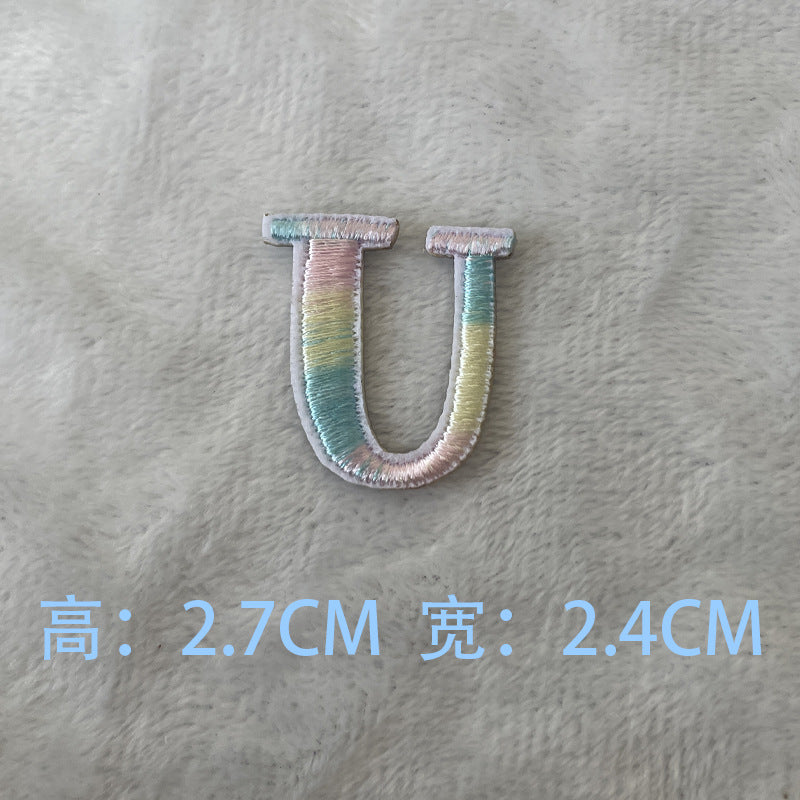 Wholesale Colorful 26 English letters embroidered patch